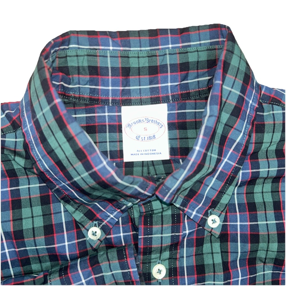 Brooks Brothers 1818 Men's Small‎ Plaid Long Sleeve Button Down - Picture 2 of 7